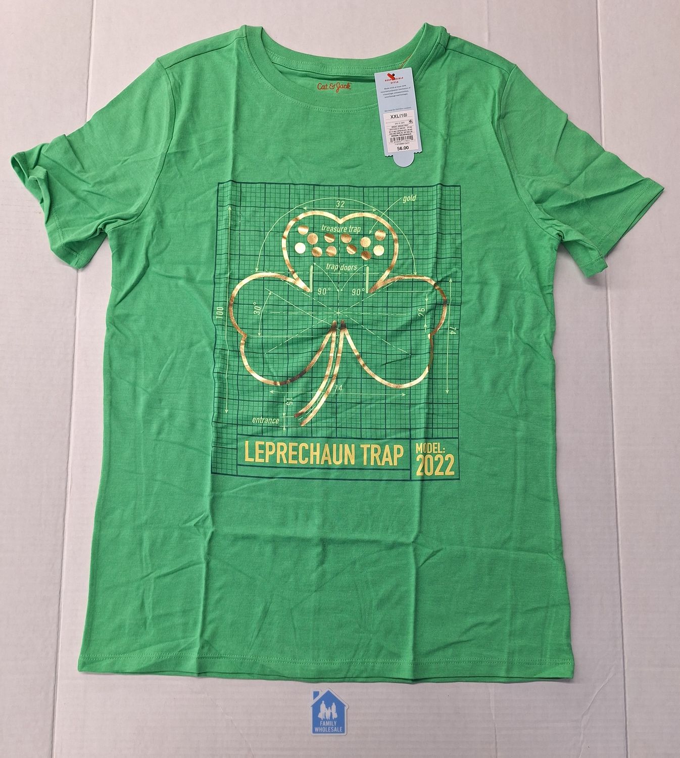 Boys' 'St. Patrick's Day' Short Sleeve Graphic T-Shirt - Cat &amp; Jack XXL(18)