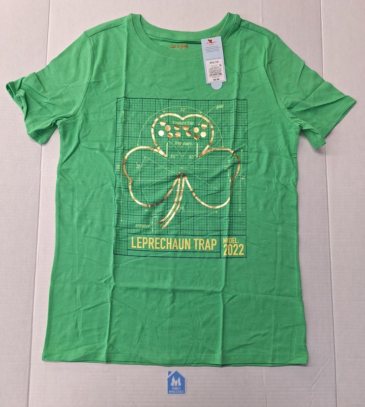 Boys' 'St. Patrick's Day' Short Sleeve Graphic T-Shirt - Cat &amp; Jack XXL(18)