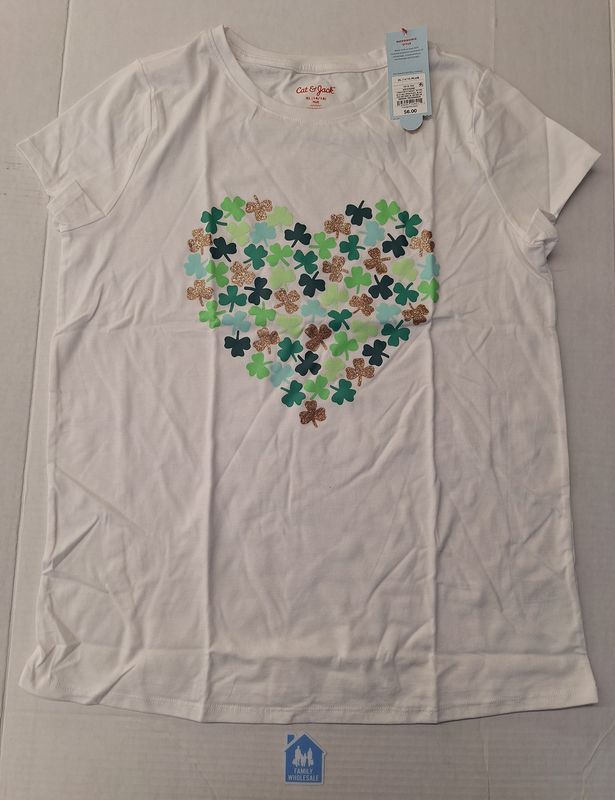 Girls' 'St. Patrick's Day' Short Sleeve Graphic T-Shirt - Cat &amp; Jack XL (14-16) PLUS