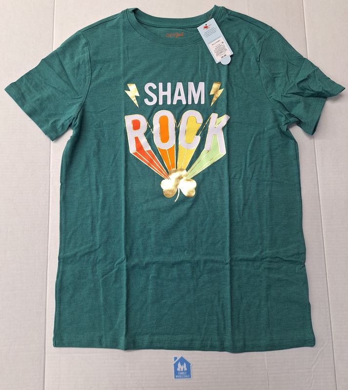 Boys' 'St. Patrick's Day' Short Sleeve Graphic T-Shirt - Cat &amp; Jack XXL (18) HUSKY