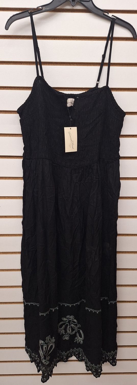 Women's Button-Front Smocked Maxi Sundress - Universal Thread™ Black L