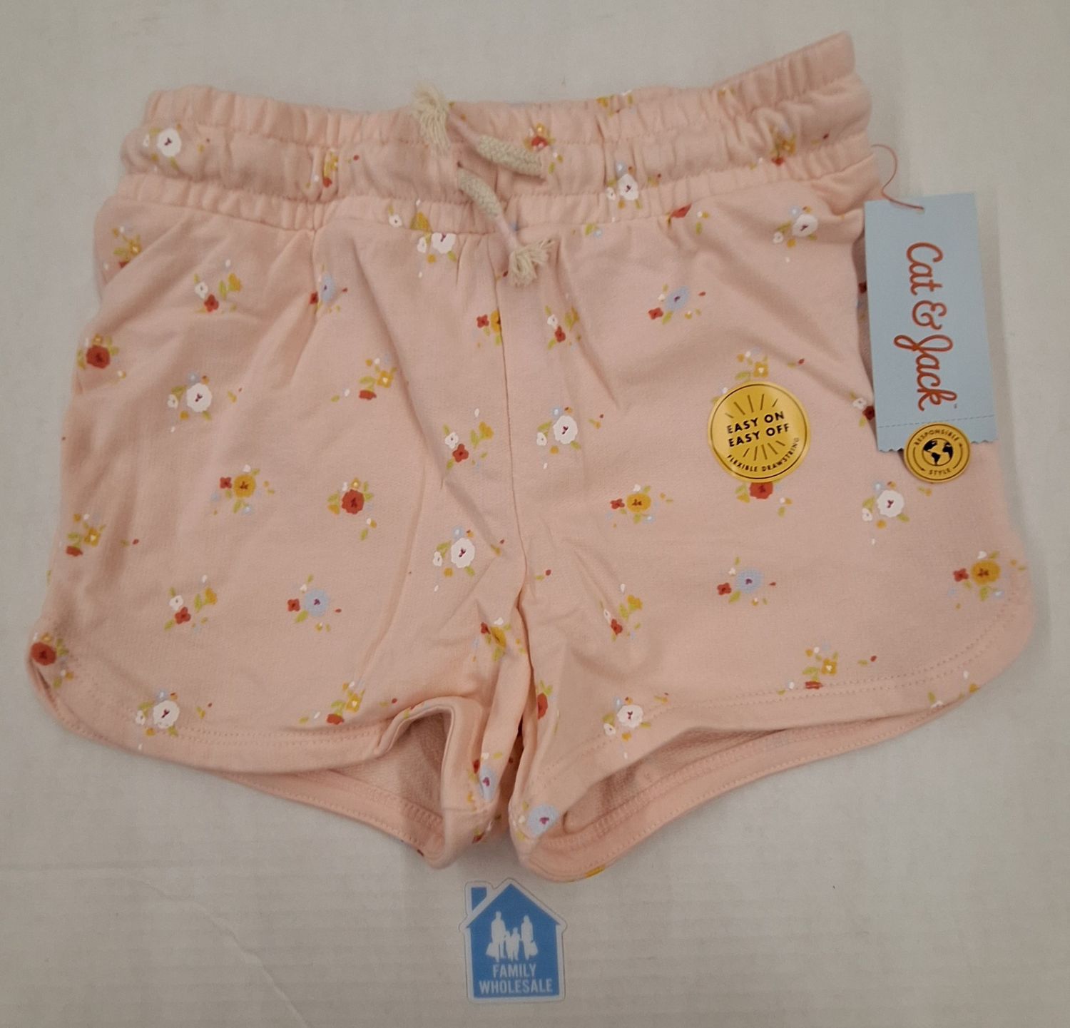 Girls' Floral Knit Pull-On Shorts - Cat &amp; Jack Pink M 7/8