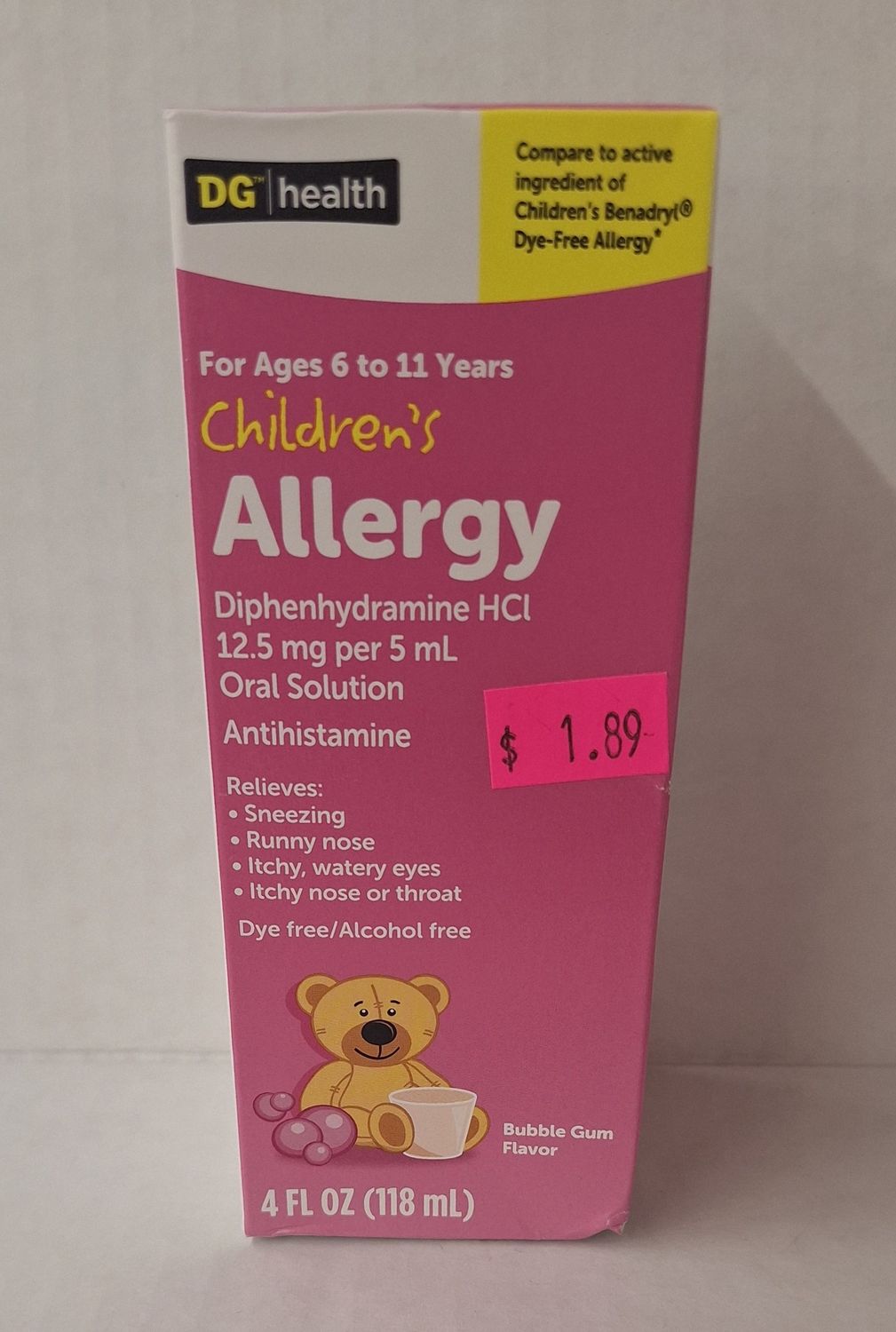DG Health Children's Allergy - Bubble Gum, 4 oz