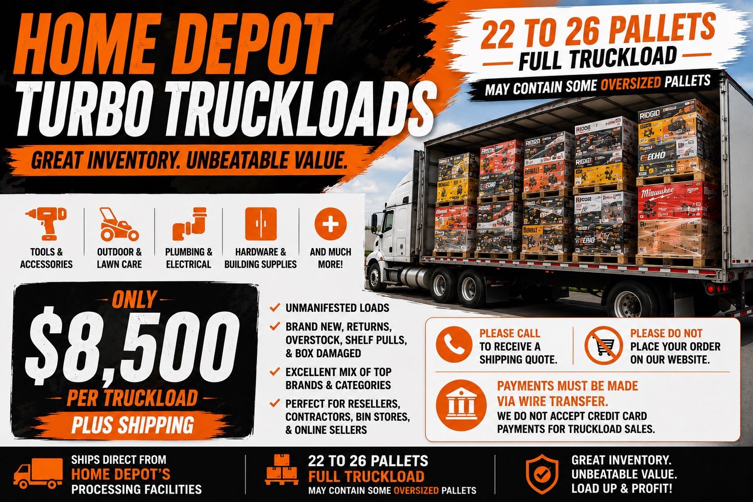 TRUCKLOAD OF HOME DEPOT TURBO