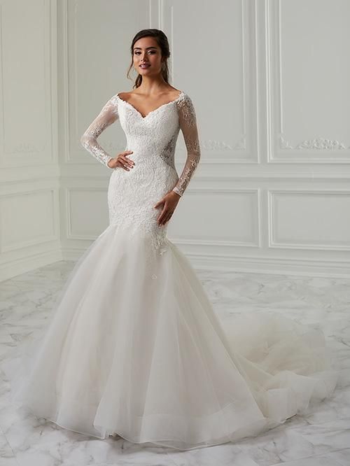 18313 Ivory/nude/ivory Bridal Dress