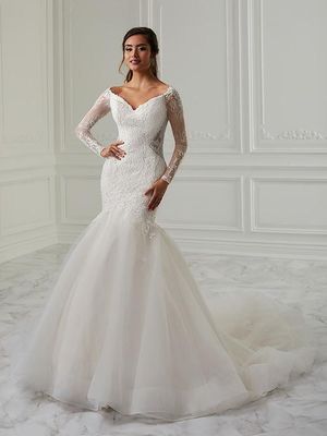 18313 Ivory/nude/ivory Bridal Dress