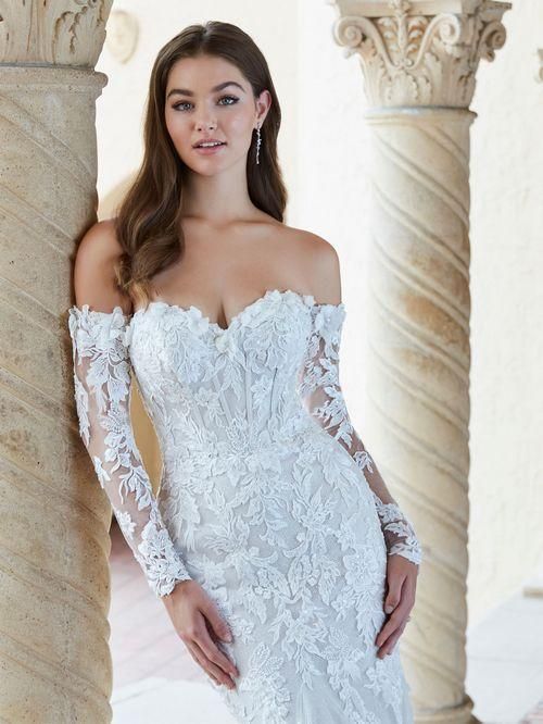15830 Ivory/oyster/nude/silver Bridal Dress