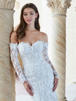 15830 Ivory/oyster/nude/silver Bridal Dress