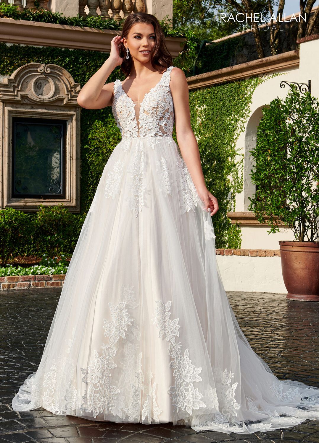 Rb2156 Ivory/champagne Bridal Dress