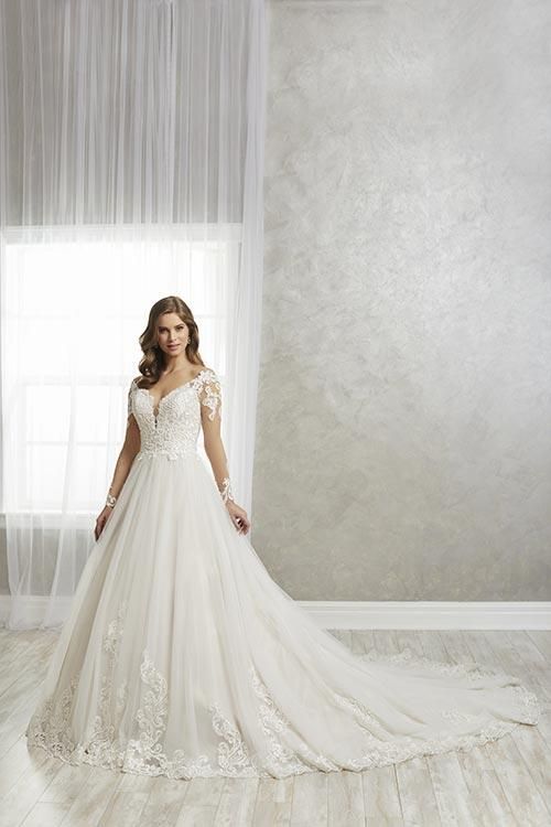 18205 White/white/nude Bridal Dress