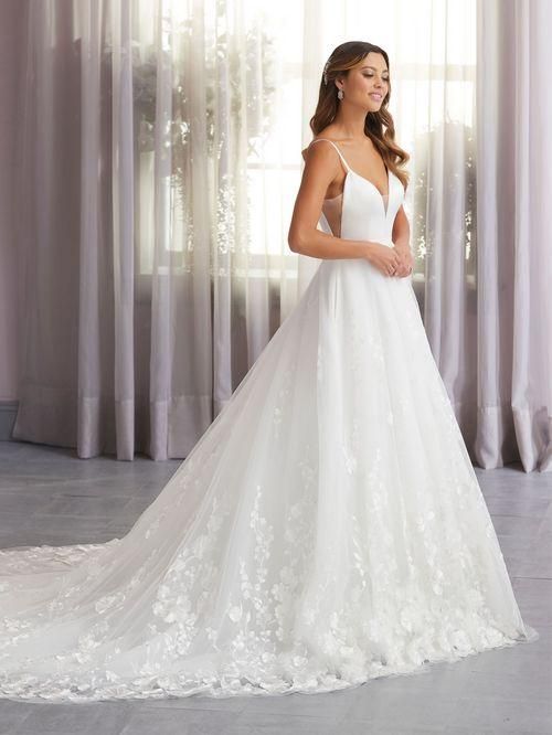 18377 Ivory/nude/silver Bridal Dress