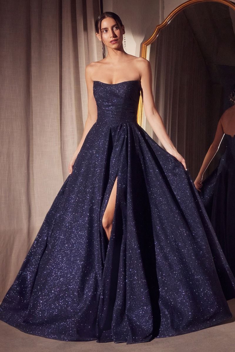 T701 Navy Prom/evening Dress