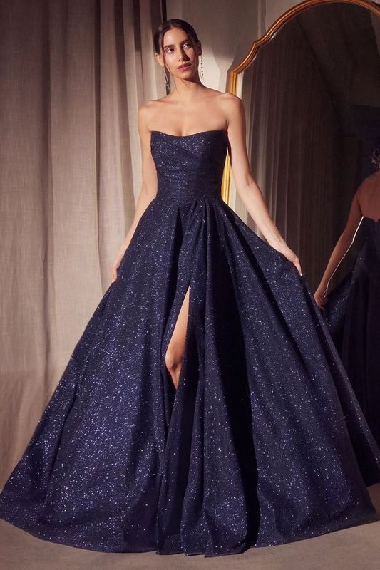 T701 Navy Prom/evening Dress