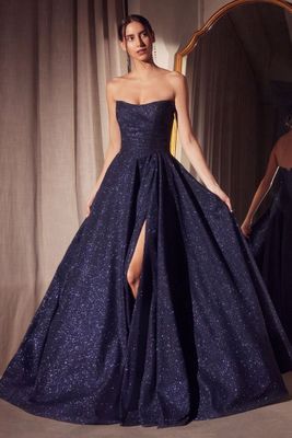 T701 Navy Prom/evening Dress