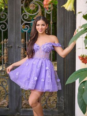 52471 Lilac Short Dress