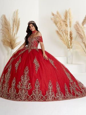 56448 Red/gold Quince Dress