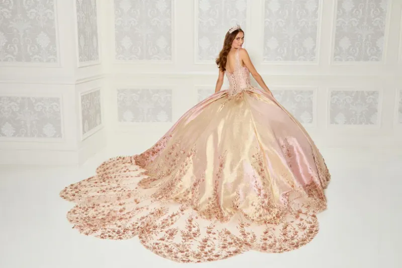Pr30081 Rose Gold Quince Dress