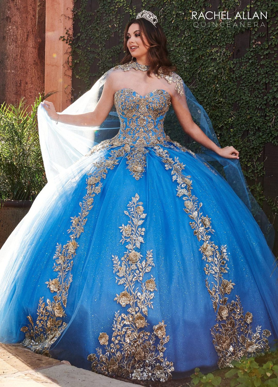 Rq1111 Azure/gold Quince Dress
