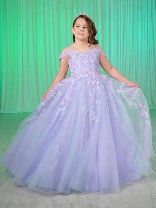 13760 Lilac Aqua Mini Quince Dress