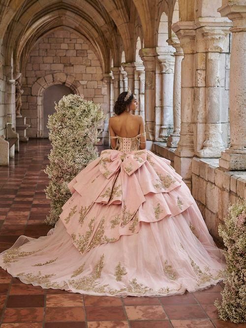80050 Blush/Gold Quince Dress