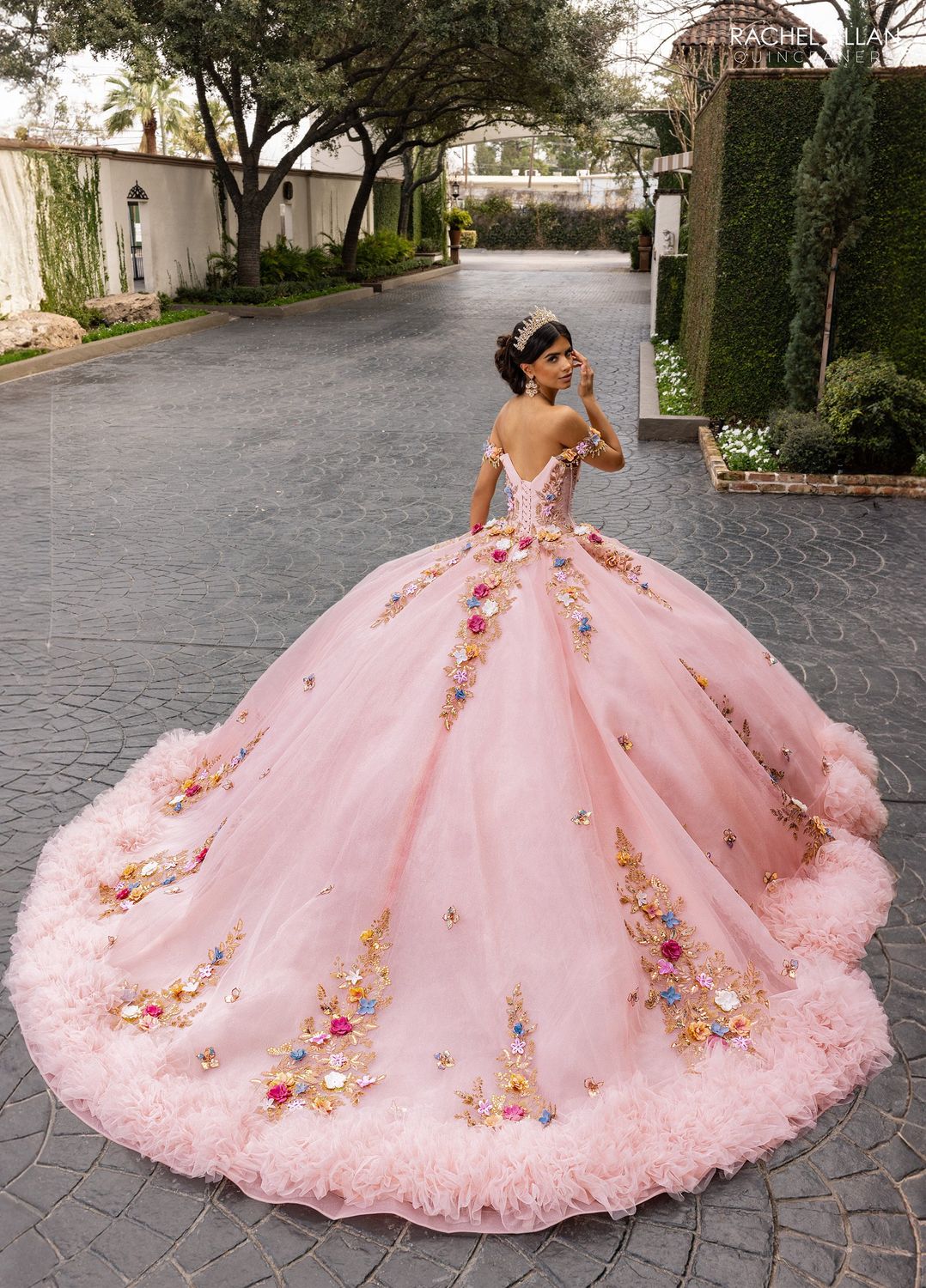 Rq6000 Blush Multi Quince Dress &amp; Petticoat