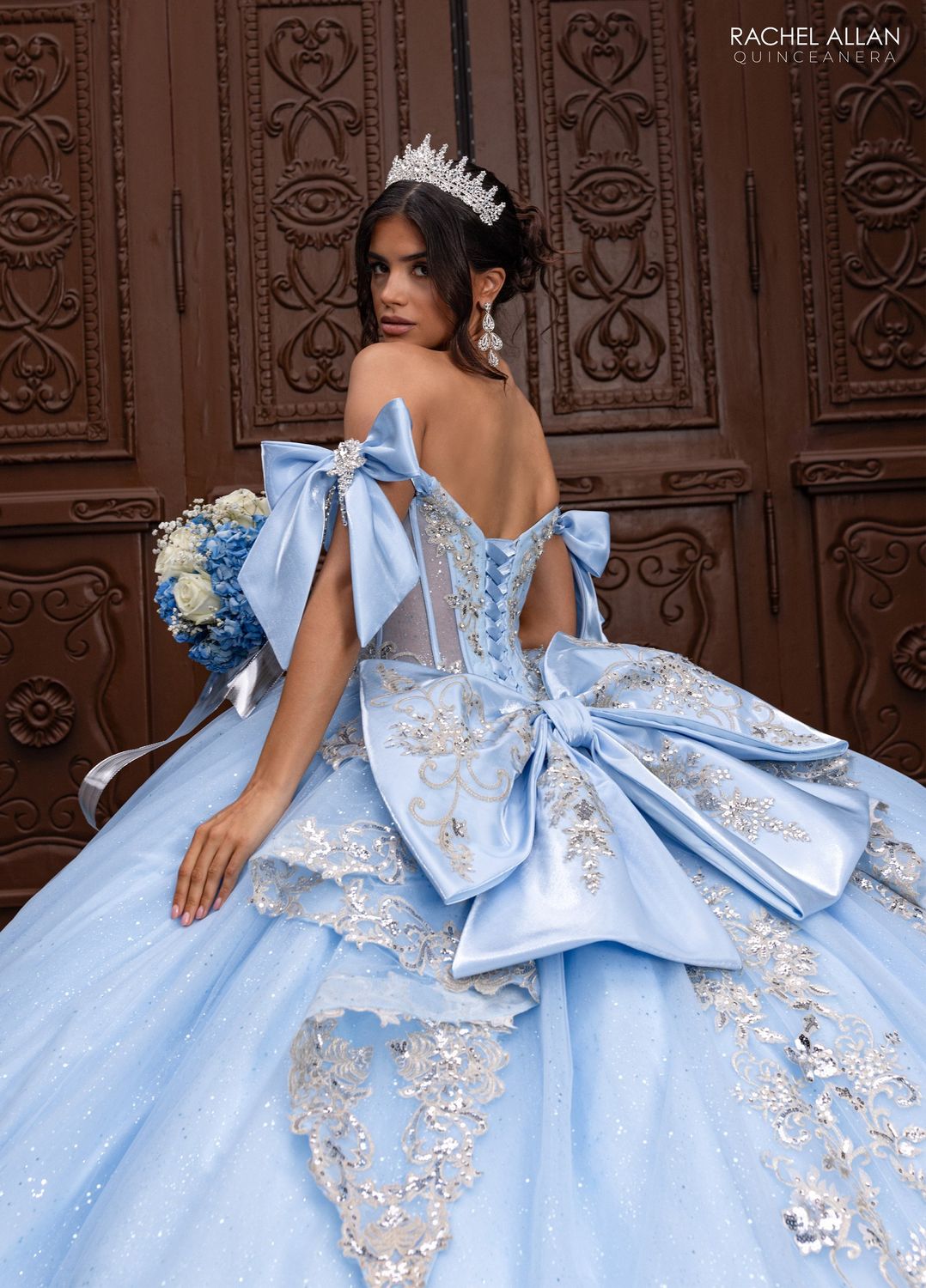 Rq3155 Cloud Blue Silver Quince Dress