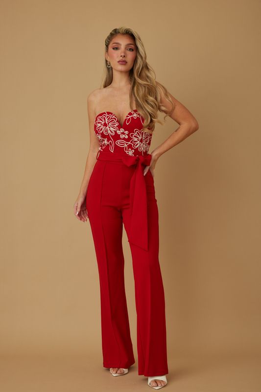 Jp81618 Red Jumpsuit