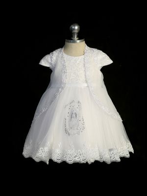 2382 White Baptism Dress