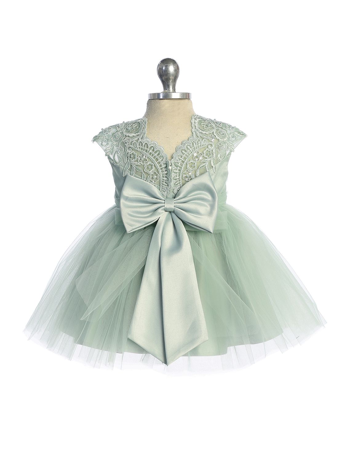 5856S Sage Infant Dress