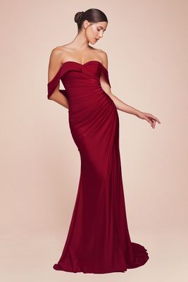 CD790 Burgundy Evening/Prom Dress