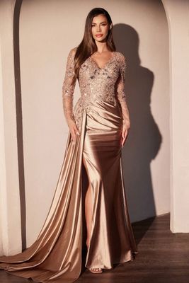 CDS506 Mocha Evening Dress