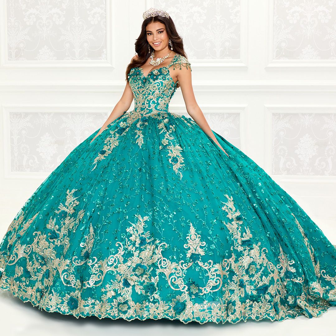 PR30088 Jade/Gold Quince Dress