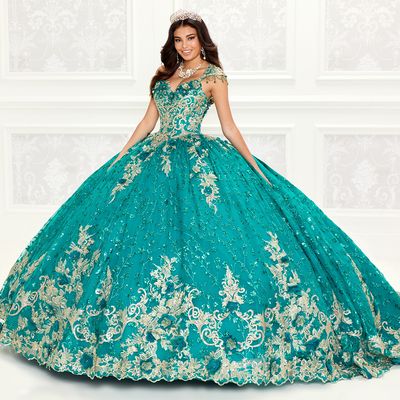 PR30088 Jade/Gold Quince Dress