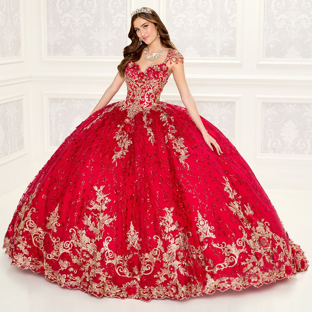 PR30088 Red/Gold Quince Dress