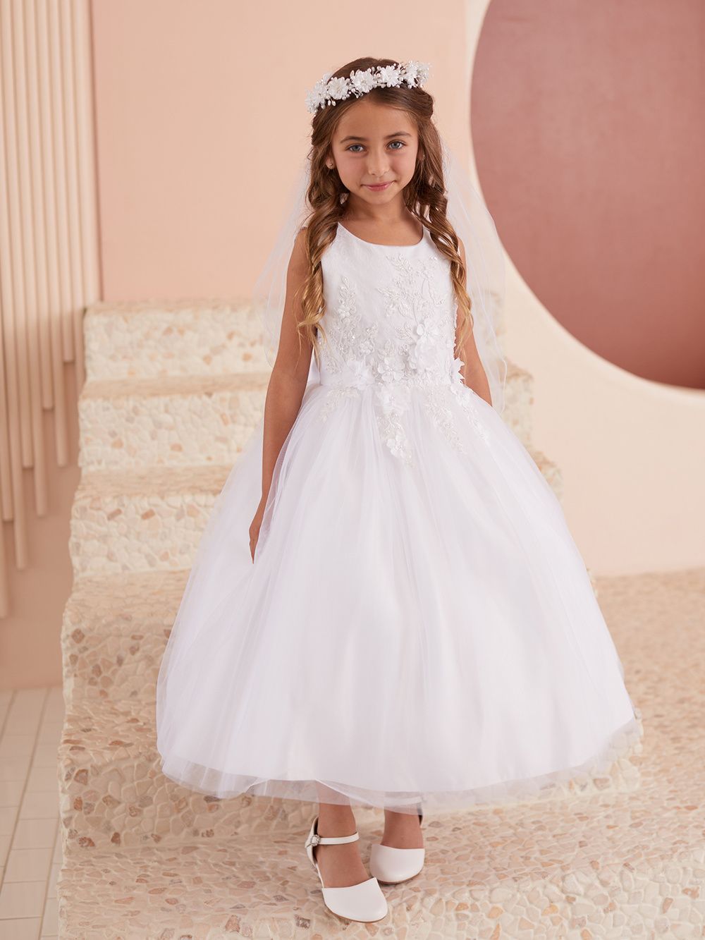 5857B White Girl Dress
