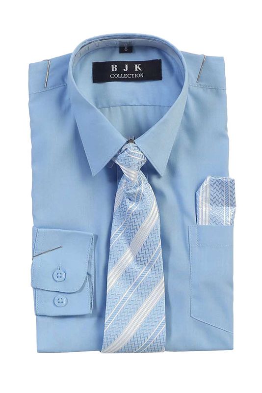 ST-B Light Blue W/Tie Boy Shirt