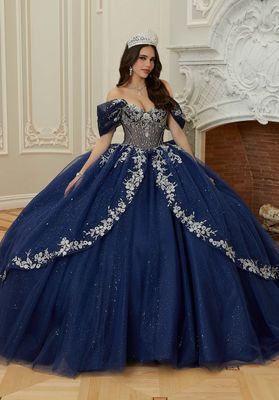 89480 Navy Silver Quince Dress