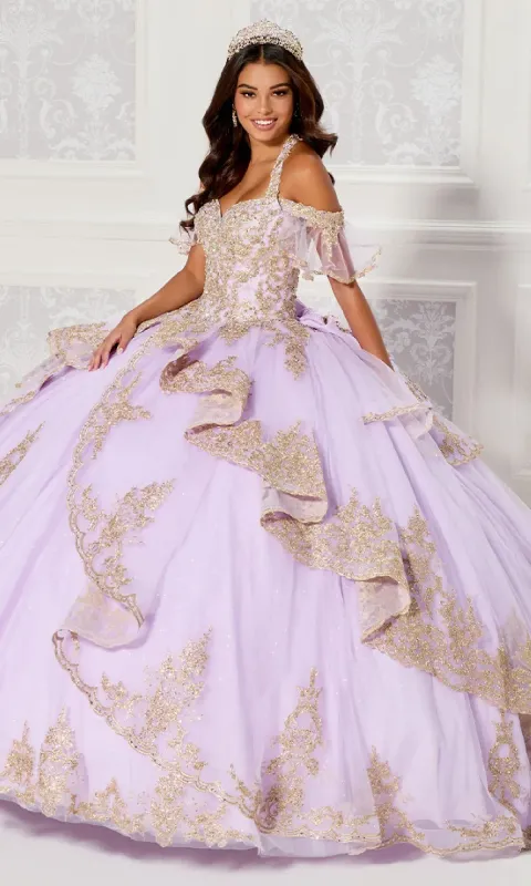 Pr30118 Lilac/gold Quince Dress