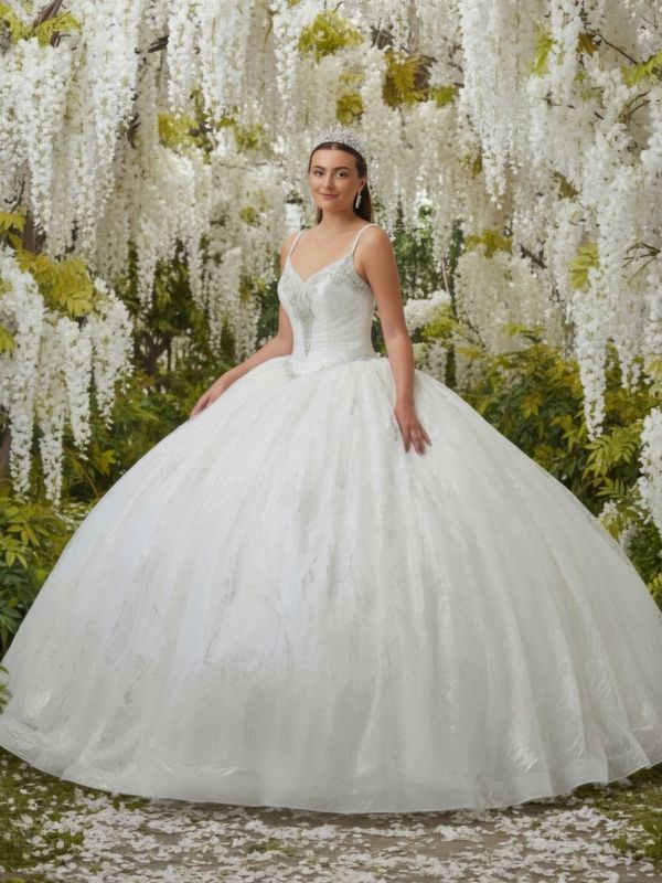 26003 Ivory Bridal/quince Dress