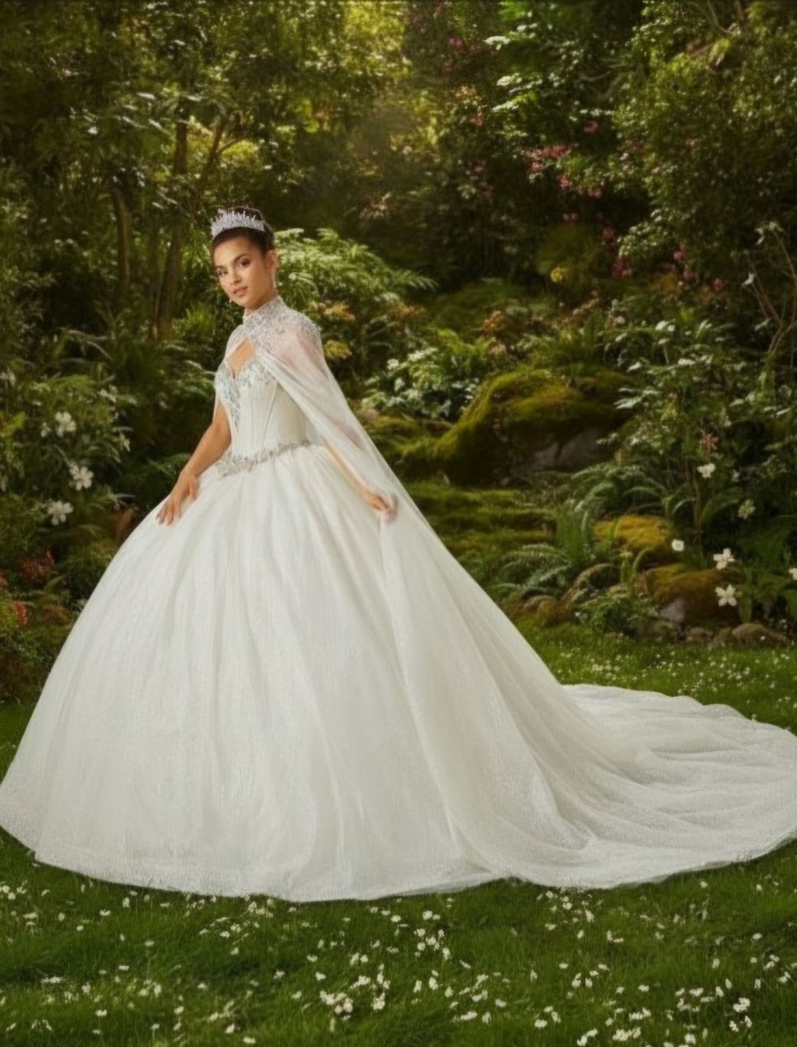 26001 Ivory Bridal/quince Dress