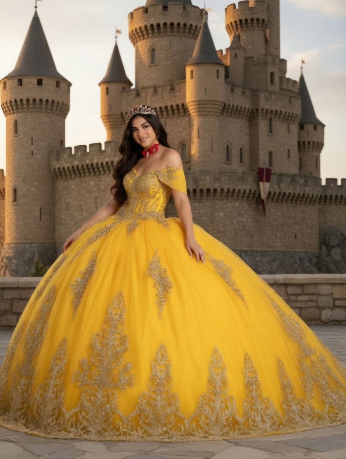 56448 Yellow/gold Quince Dress