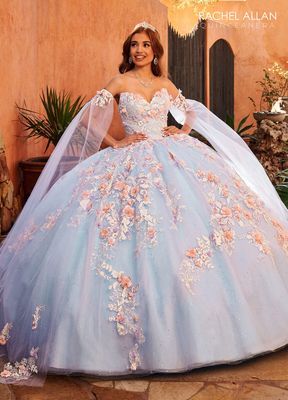 Rq2161 Light Blue/multi Quince Dress Rq2161 Light Blue/multi Quince Dress