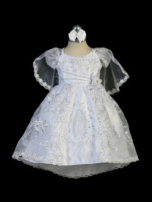 2348 White Baptism Dress