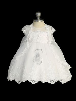 2381 White Baptism Dress