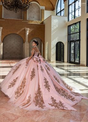 Rq1183 Rose Gold Quince Dress