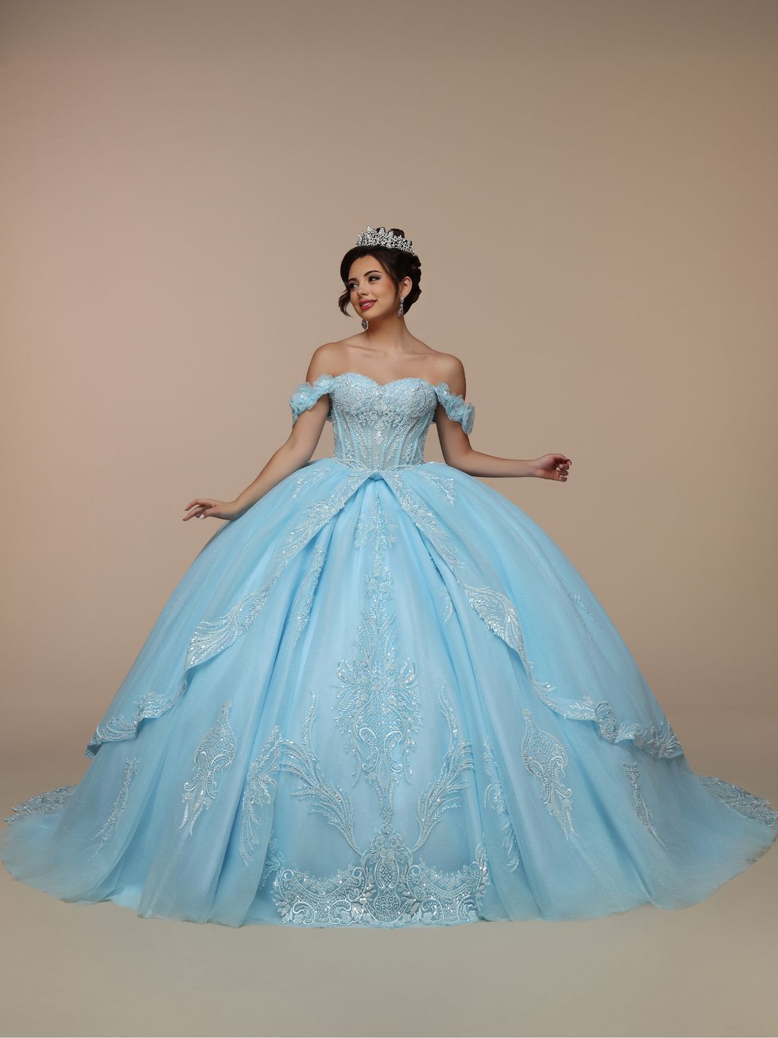3268 Ice Blue Quince Dress