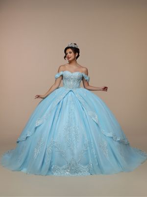 3268 Ice Blue Quince Dress