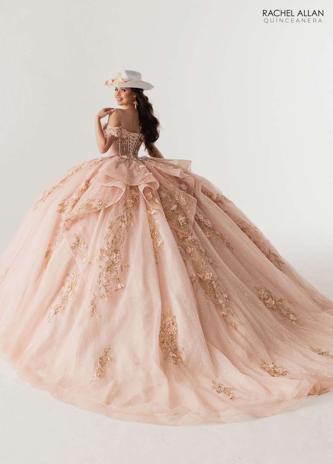 RQ2242 Rose Pink/Gold Quince Dress