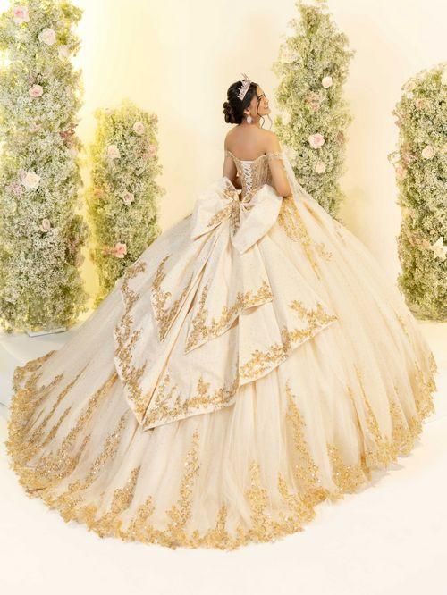 56560 Champagne/gold Quince Dress