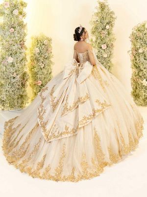 56560 Champagne/gold Quince Dress